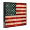Stupell Industries US American Flag Rustic Pattern Framed Giclee Art